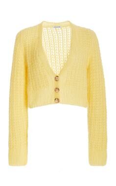 Anna October Cropped Yellow Zoey Cardigan Size XS